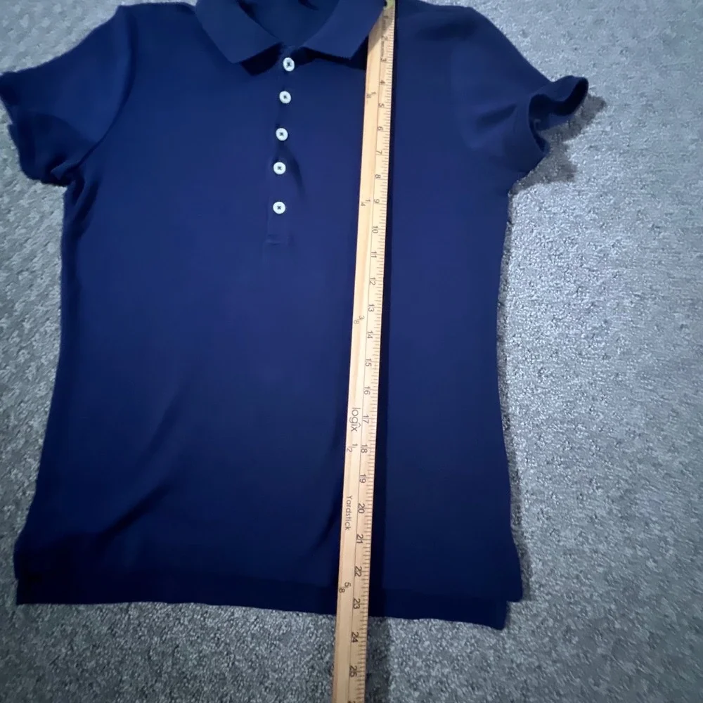 Ralph Lauren Polo Shirt Girls‎ Large Navy Blue Purple Pony Logo Short Sleeve